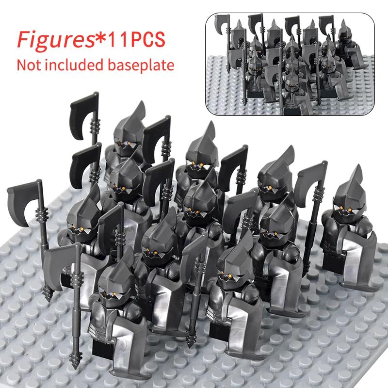 MOC Средневековый Гном Воин Эльфы Рыцари lotr Фигурки Строительные Блоки Аксессуары Броня Щит LOTR DIY Игрушки Для Детей подарок