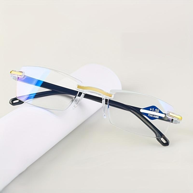 2 Pcs Anti Blue Light Reading Glasses+1.00 To+4.00 Anti Eye Fatigue Computer Glasses Suitable for Both Women and Men