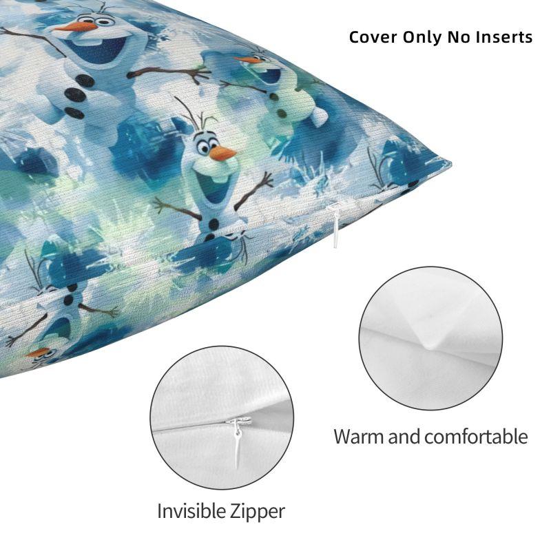 Custom Frozen Olaf Elsa Manga Pillow Case 45x45cm Nordic Cushion Cover Soft Pillowcase