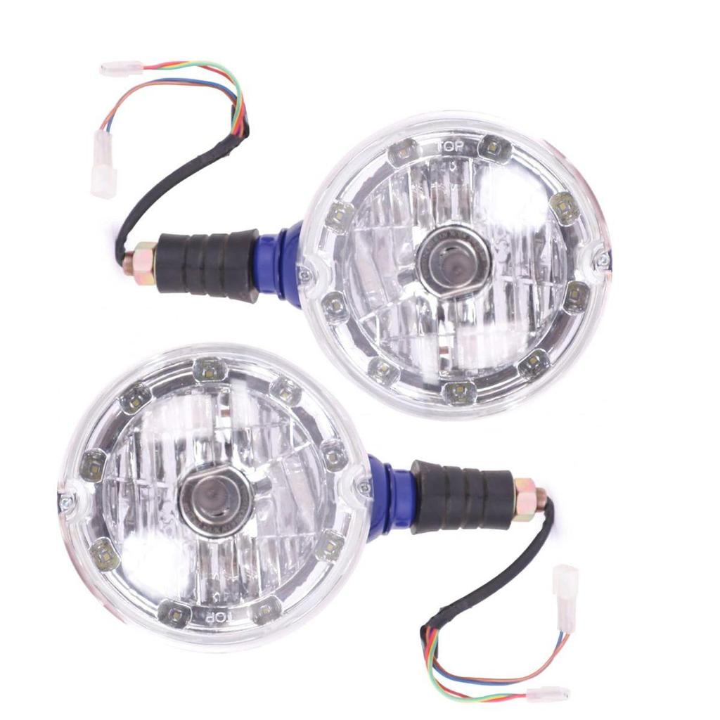 LED Headlight Assembly Pair – Super Bright 12V Tractor Lights for Ford & Farmtrac 45, 50, 60, 6055, 6045, 6090 Glass Headlamps