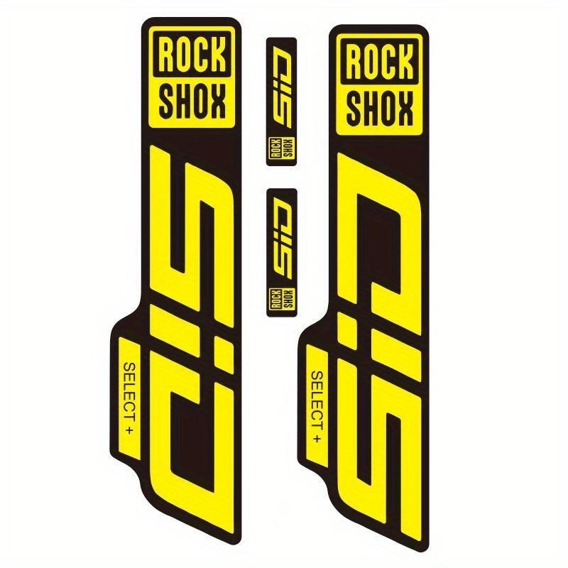4 шт. Наклейки на вилку ROCKSHOX SID SELECT + - Прозрачные виниловые наклейки, дизайн синий и оранжевый, прочная защита краски,