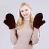 Fashion Winter Real Mink Fur Gloves Soft Warm 100%Natural Mink Fur Gloves Women Good Elastic Genuine Fur Gloves Knitted Fur Glove