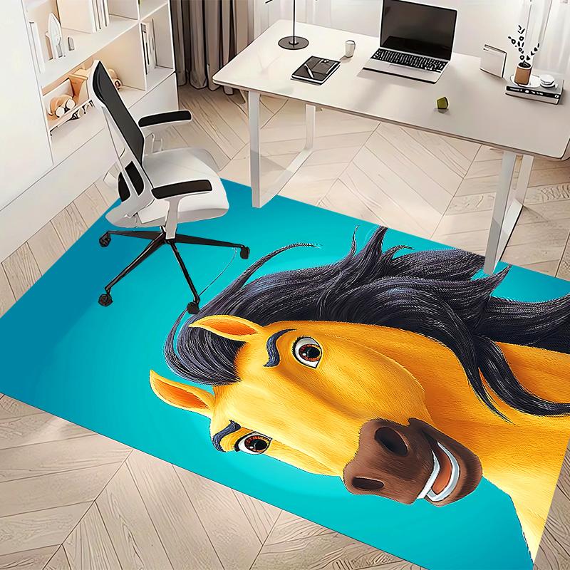 Spirit Stallion of the Cimarron Printed Absorbent Washable Carpet, Non-Slip Bathroom Mats, Kitchen Rugs, Yoga Mat,Living Room Entrance, Camping Picnic