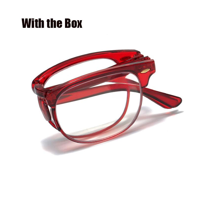 Men Women Portable Foldable Reading Glasses Vintage Anti Blue Light Ultra Light Far Sight Eyewear