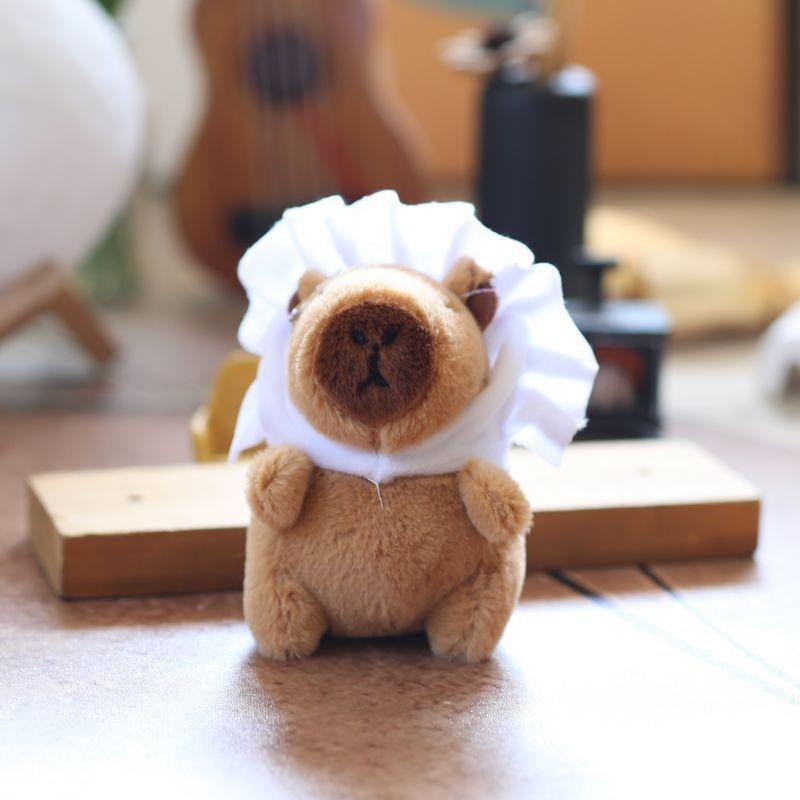 Плюшевый брелок Капибара Мягкая игрушка с ПП-хлопком Ультрамягкий короткий плюш Подвеска для рюкзака Подарок для детей