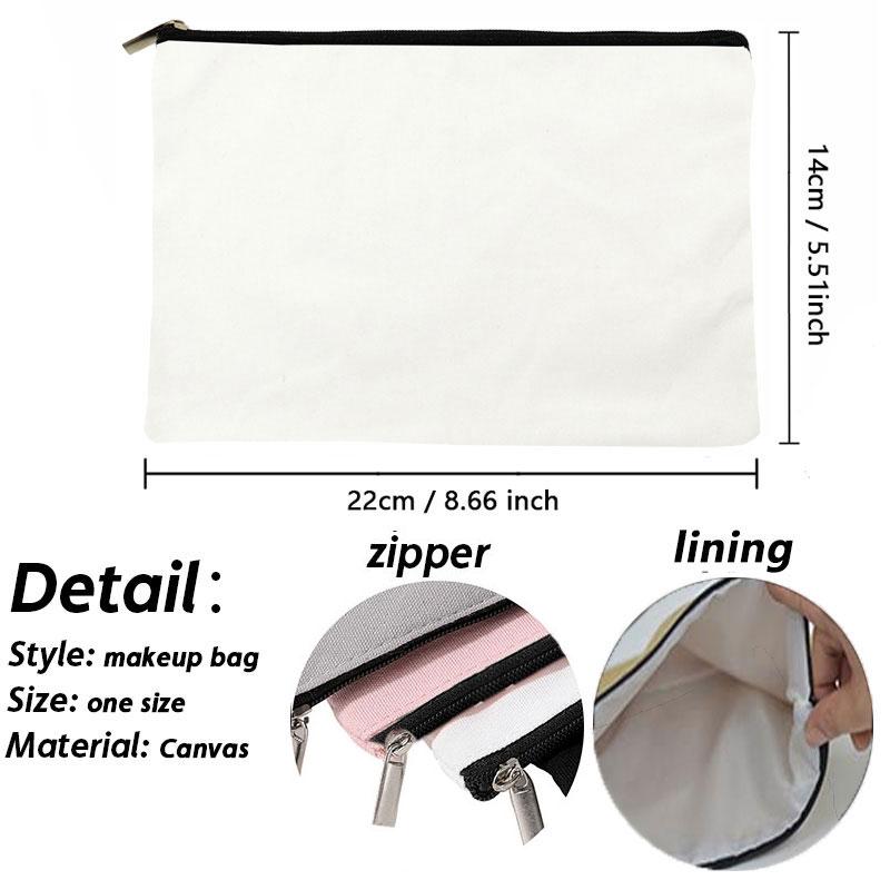 Kawaii Animals Makeup Bag Women Office Supplies Stationery Storage Travel Cosmetic Organizer Eco Canvas Toilet Bags for Ladies