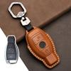 Genuine Leather Car Key Case Cover for Mercedes-Benz W203 W210 W211 Amg W204 C E S Cls Clk Cla Slk Classe Smart Car Keychain