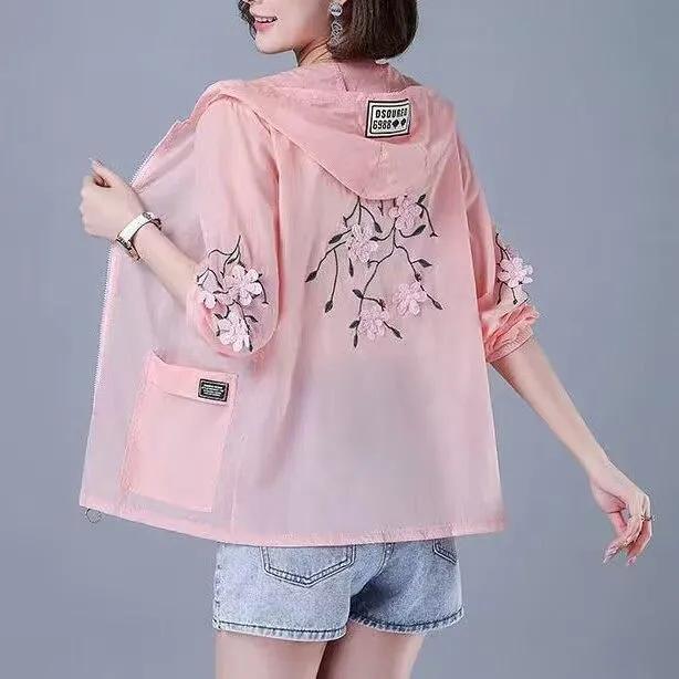 Sun Protection Clothing Women's Jacket Summer All-match Breathable Loose Thin Long-sleeved Anti-ultraviolet Short Sun Protection Cardigan