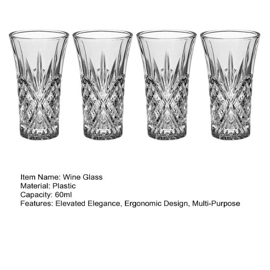 1/2/4 шт. стопки 60 мл стаканы для текилы с тяжелым основанием стаканы для виски водки наливки