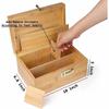 Премиальный бамбуковый ящик для хранения, подвижный поднос на колесиках, деревянная коробка-кейс, органайзер-измельчитель, аксессуары для курения, инструменты, настольные украшения