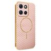 For Motorola Moto G86 5G Phone Case Carbon Fiber Textured Electroplated TPU Back Cover