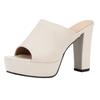 Fashion Super High Heel Platform Cool Drag Summer New Round Toe Open Toe Non-slip Temperament Block Heel Sandals