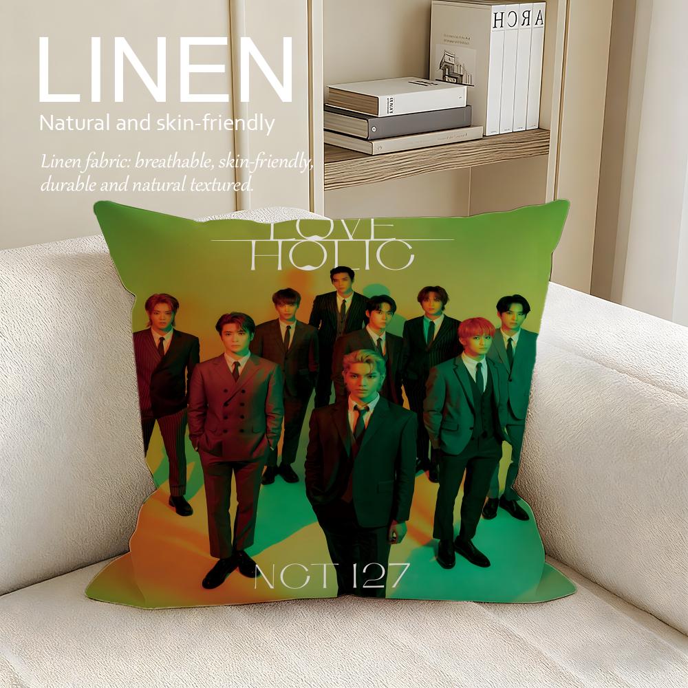 Music NCT Cushion Cover Pillowcase Set Pcs x x Breathable Washable Sofa Cushion Cover