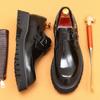 [Pre-Sale Not In Stock] Platform Leather Shoes Men'S British Business Leisure Leather Buckle Munch Shoes British