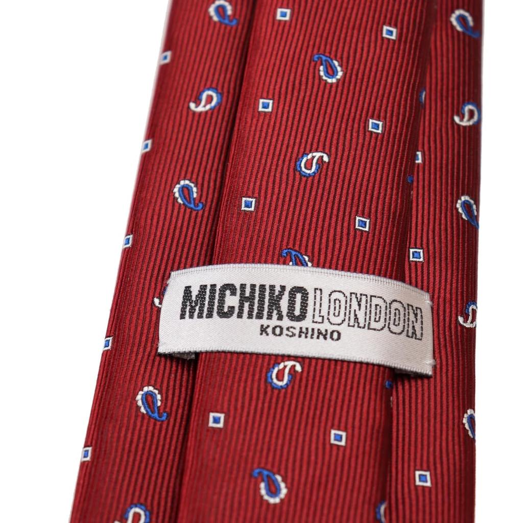 [Michiko London] Не мнется, склеенная ткань с подкладкой для дополнительного объема.. Сделано в японии. Галстук марки KOSHINO. Клетка. 100% шелк. Унисекс.