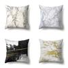 Nordic Ins Marble Polyester Pillowcase Car Decoration Home Printed Waist Cushion Pillowcase