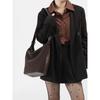 2024 New Original Niche Bucket Tote Bag for Women, Large Capacity, Maillard Style, Autumn/Winter Suede Crossbody Bag