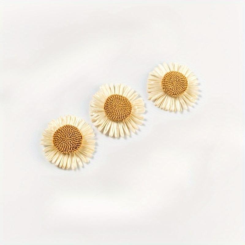 [Поделки из рафии с подсолнухами] Упаковка из 3 штук: подсолнухи и маргаритки, рафия, полипропиленовая трава, поделки — декор своими руками для весны и лета — пляжные шляпы, одежда, шторы,