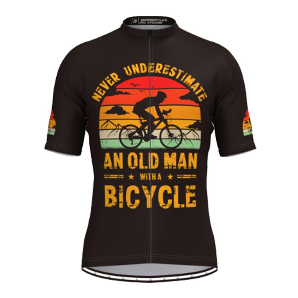 Велосипедный трикотаж с принтом OLD MAN, летняя одежда с короткими рукавами для велоспорта 2023, MTB, гоночная униформа, мужские дышащие рубашки для шоссейного велосипеда
