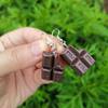 1 Pair Sweet and Fun Chocolate Earrings Earrings Female Student Cute Earrings Women's Personality Creative Simple Girl Earrings