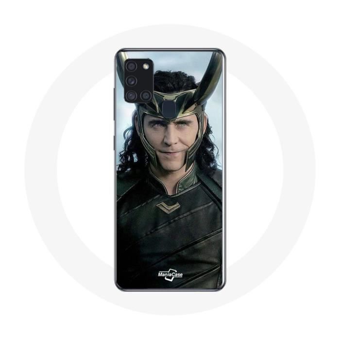 Coque - Maniacase - Samsung Galaxy A21S - Souple - Noir - Loki Thor Ragnarok