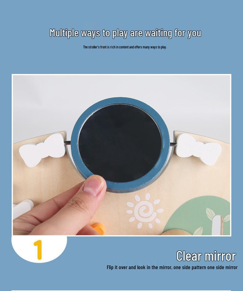 Children's Multifunctional Anti-Rollover Stroller Walker with Educational Toys