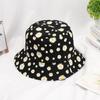 Модная хлопковая уличная солнцезащитная кепка с маргаритками, двухсторонняя шляпа-ведро, складная шляпа от солнца