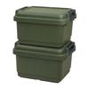 JEJ Ящик для хранения Astage Сделано в Японии Простой герметичный тип с прокладкой Уличный походный табурет Грузоподъемность 100 кг Штабелируемый Контейнер 53 л Зеленый Ширина 64 x