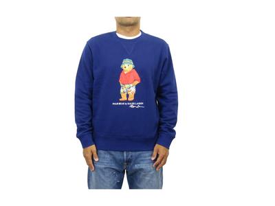 POLO RALPH LAUREN Polo Bear Print Crew Neck Sweat Pullover Men's 0102923-L-BLUE [Товар]