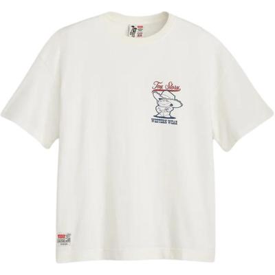 Коллаборация Levis X История игрушек FW25 Удобная Универсальная Свободная Повседневная Футболка с коротким рукавом Мужские топы 0034T-0000