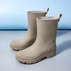 Men's and Women's Rain Boots Outdoor Leisure Simple Restraint Mouth Shoes Waterproof Non-slip Rain Boots Rainy Day Work Boots
