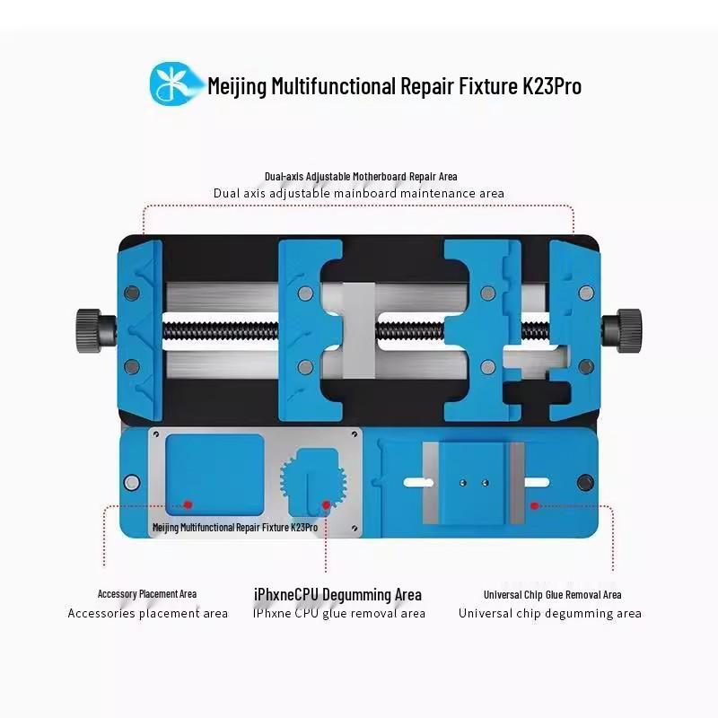 Двухосевая высокотемпературная фиксирующая оснастка Mijing K23Pro для ремонта материнских плат и чипов мобильных телефонов
