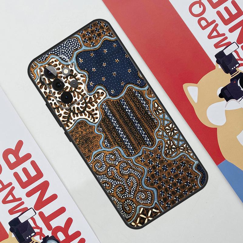 Batik Pattern Case For Samsung Galaxy A06 A16 A36 A56 A55 A35 A33 A53 A13 A23 A17 A54 A34 A14 A52 A32 A15