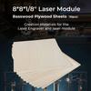 Laser 10pcs Module Basswood Plywood Sheets 8x8x18"" Wood Pieces Materials Suitable for