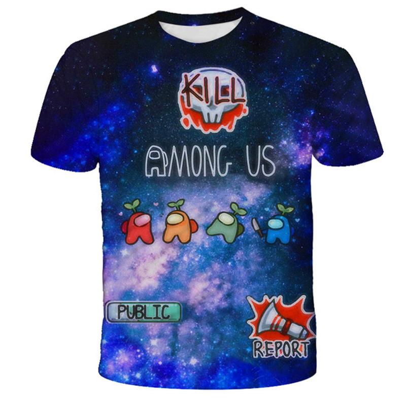 2023 Summer New Style 3D Print Among Us T Shirt Kid Boys Girls Fashion Loose Comfort Short Sleeved Fit 3-14 Years Old Kids