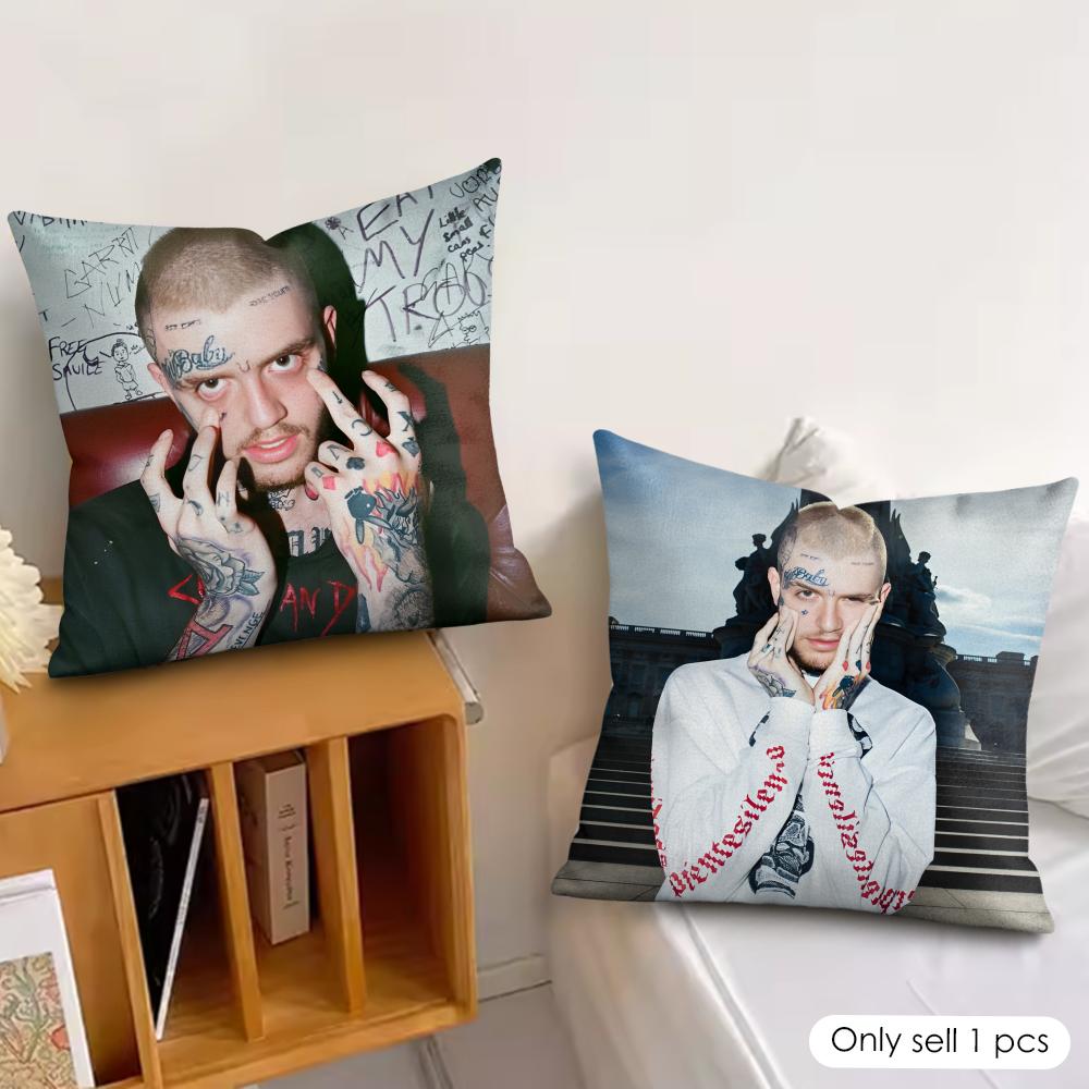 LLil Peep HHell Boy Наволочка для подушки Шелковистый короткий плюш Невидимая молния Пылезащитная наволочка для диванной подушки Для домашнего декора