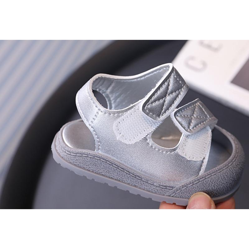 Summer Baby Soft Sole Walking Sandals, Closed-Toe Anti-Collision Beach Shoes for Infant Boys Girls