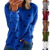 Casual Tunic Women Crew Neck Long Sleeve T Shirt Loose Star Print Tee Top Blouse