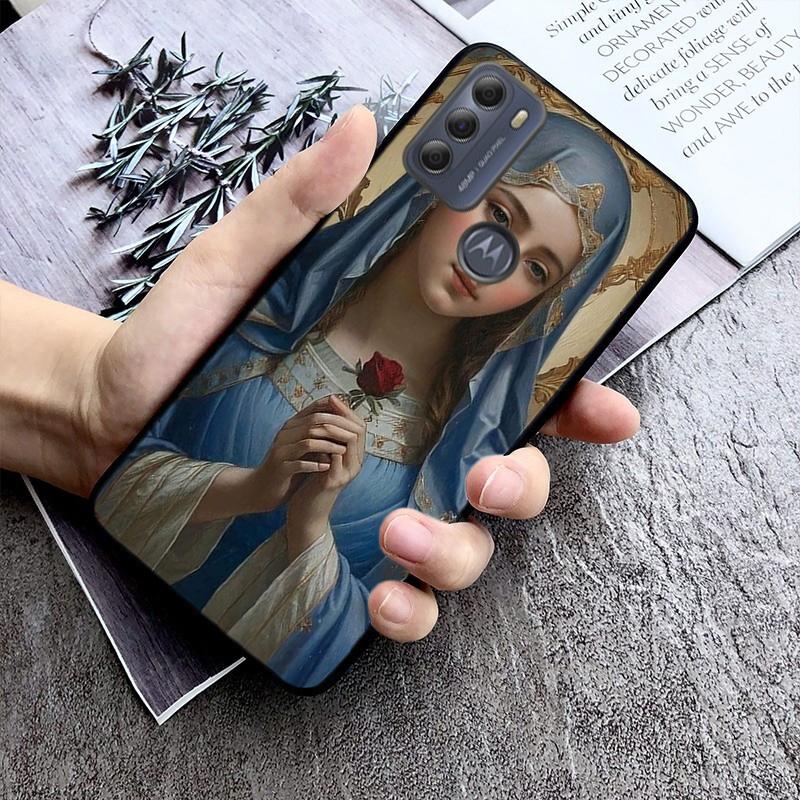 Virgin Mary Phone Case For Moto Edge 60 50 40 Pro 60 50 40 30 Ultra Neo Fusion Moto G Stylus G