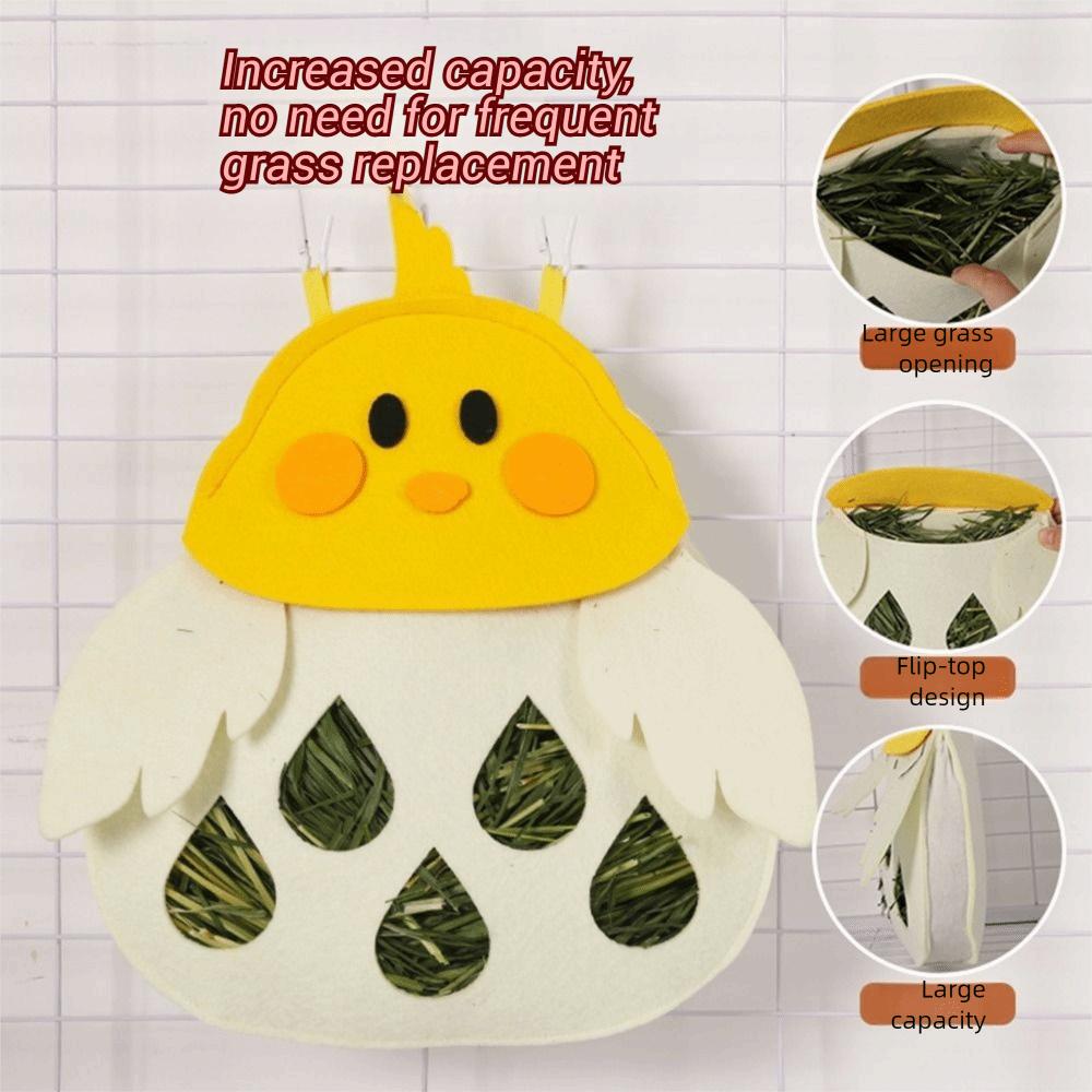 Large Capacity Guinea Pig Hay Feeder Hanging Hanging Grass Feeding Bag for Rabbit Chinchillas Rats