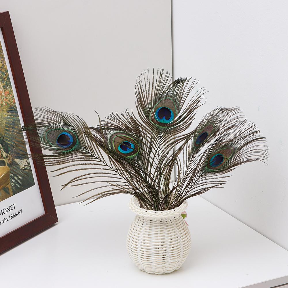 for Centerpieces Natural Peacock Feathers Colorful Feathers Feather Boas Flower Arrangement