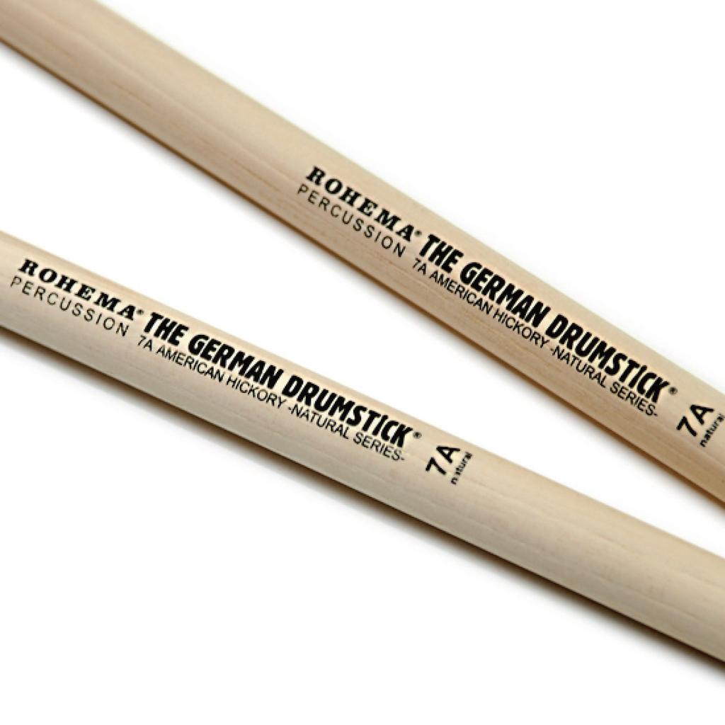 ROHEMA Drumstick NATURAL Series Hickory 7A X 395mm 13.8 61325/2U