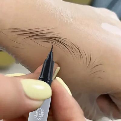 Жидкая ручка для бровей, водостойкая, долговечная, не цветущая подводка для глаз, ультра тонкий карандаш для татуировки бровей, макияж