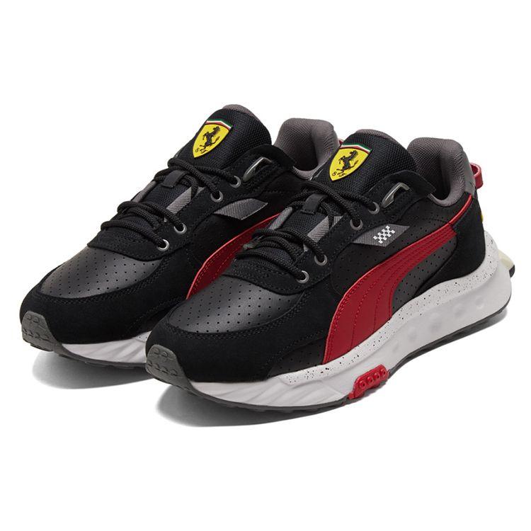 Puma Scuderia Ferrari X Wild Rider Black Rosso Corsa Unisex Sneakers Smoked-Pearl 306937-01