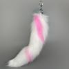Faux Animal Tail Keychain Colorful Keyring 40cm Plush Furs Pendant Accessory for Bags and Car Keys Soft Decorative Charm