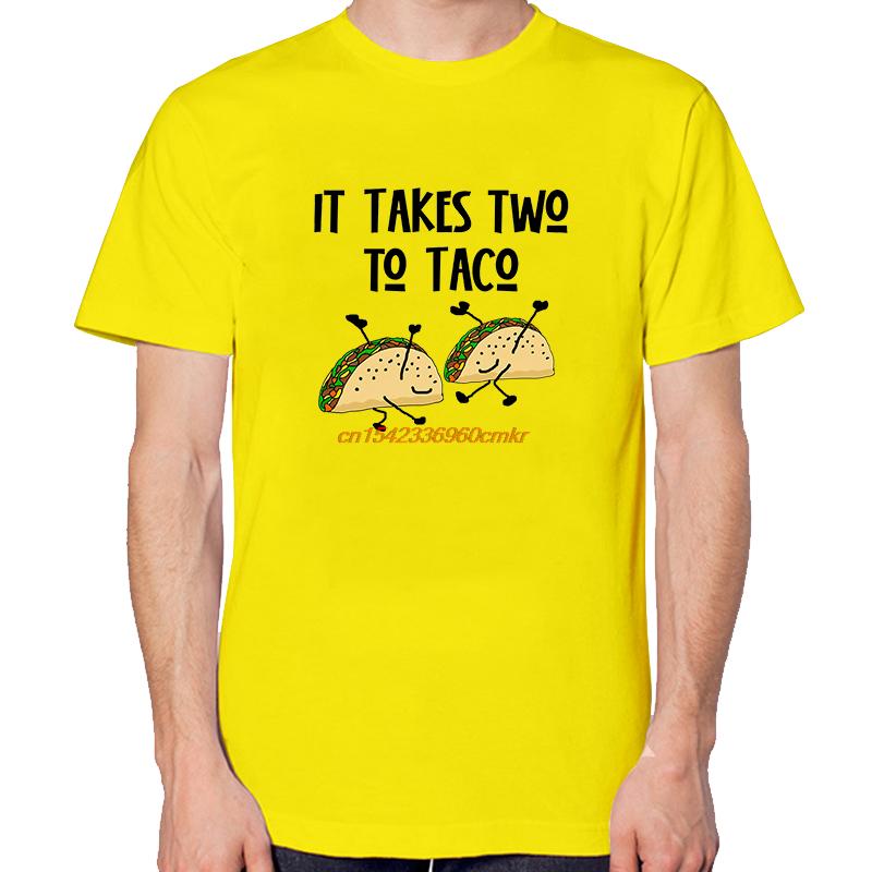 Funny It Takes Two To Taco Dancing Tacos Fashion Shirts Graphic Tee New In Tops And Tshirts Short Sleeve Tee Cotton Tshirt