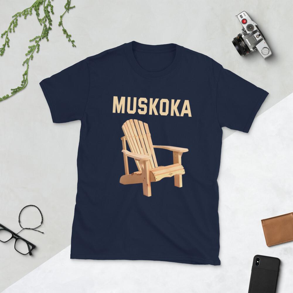 Muskoka Chair Cottage Country Ontario Toronto Canada Short-Sleeve Unisex T-Shirt