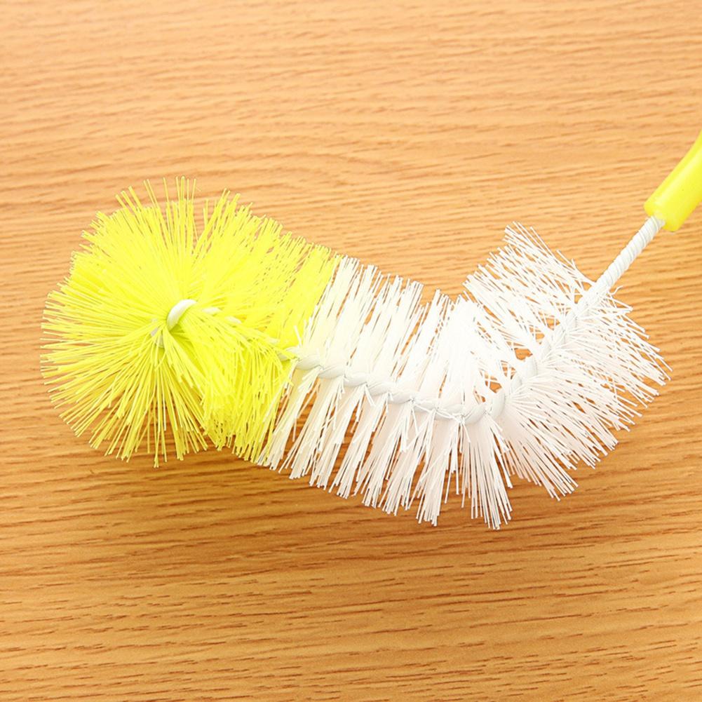 Stainless Steel Bottle Brush Flexible Bendable Tube Cup Nylon Cleaning Hair Brushes