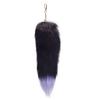 Furry for Keychain Oversized Fox Hair Cuestion Silver Blue Fox Tail Accessories Lady Bag Charm Car Keychain for Women