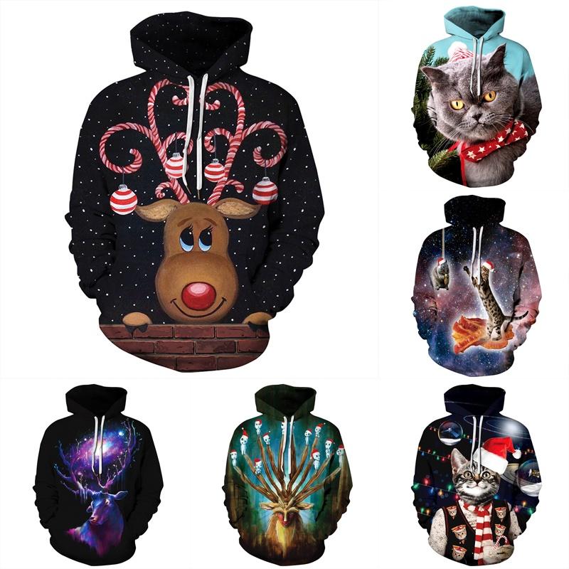 Unisex Christmas 3d Graphic Print Hoodie Sweatshirt With Soft And Comfortable Material